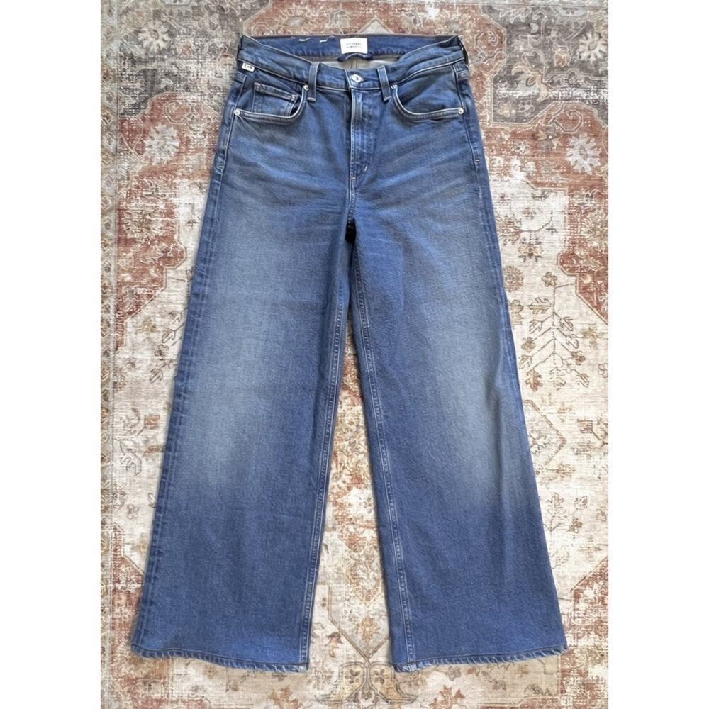 Citizens of Humanity Loli Mid Rise Baggy Palazzo Wide Leg Denim Jeans Size 25 - Picture 1 of 9
